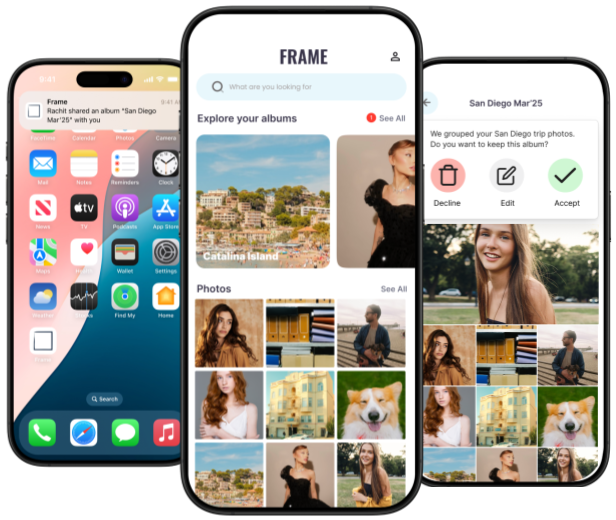 Frame dashboard screen